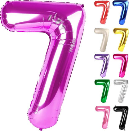 Rosy Purple Number 7 Balloon 40 Inch by IWERP