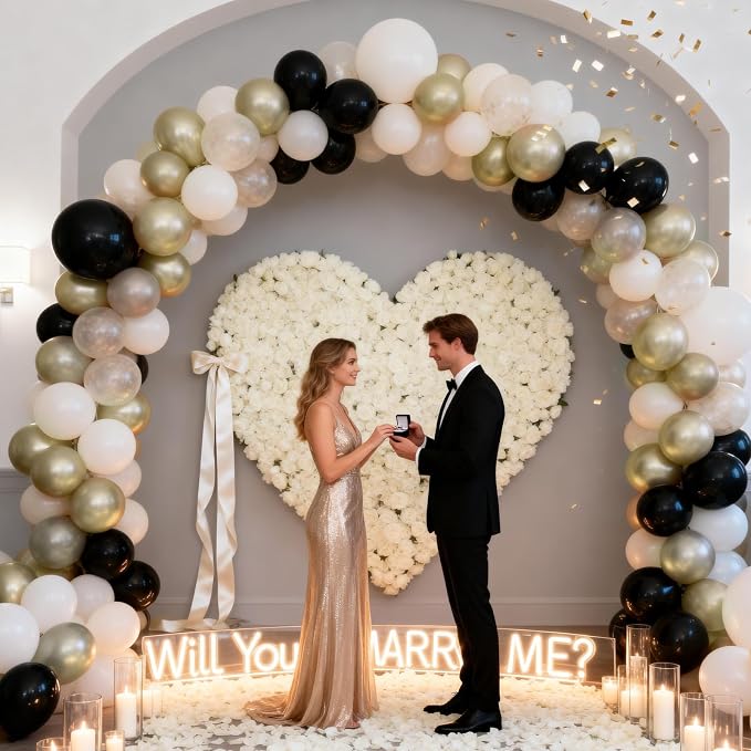 Black White and Gold Balloons - Image 8