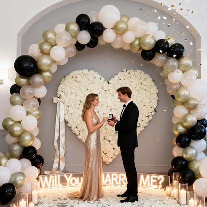 Black White and Gold Balloons - Image 8