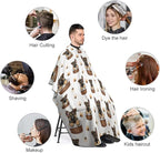 Large Long Hair Cut Cape, Hairdressing Haircut Apron Cute German Shepherd Puppy Dog Hair Cutting Cloak for Hairdressers