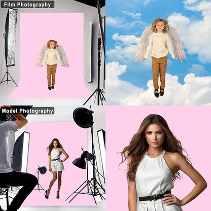 Pink Photography Backdrop for Photoshoot, 10x10 FT | Versatile Studio Photo - Image 3