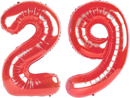 29 Balloon - Red Birthday Number Balloons, 40 Inch Decorations Men Women | Red by ALPHADELTAPI
