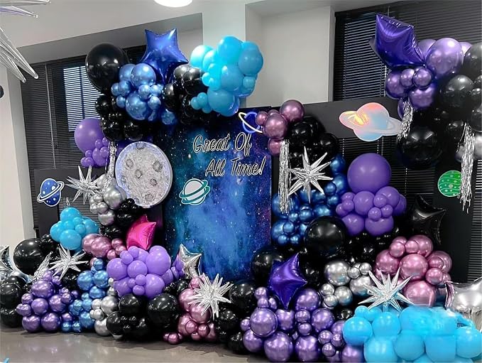 MEBAY Grey Violet Maca Purple Gold Balloons Garland Arch Kit - Image 6