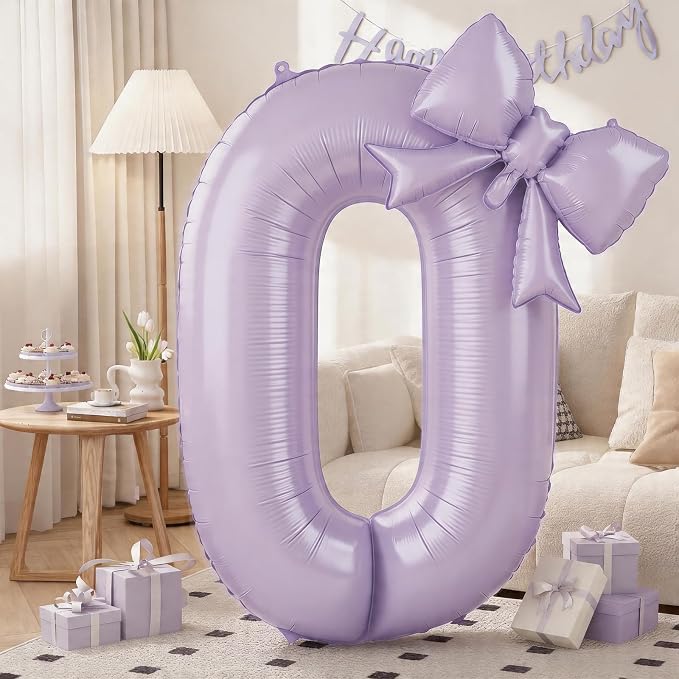 40 Inch Light Purple Number Balloons 0-9 by KYGNE