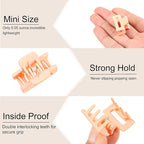 Small Claw Hair Clips for Women Girls - Mini Hair Clips Rectangle Tiny Claw Clips for Thin Hair Strong Hold Cute Jaw Clip Nonslip Hair Styling Accessories with Box