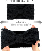 DRESHOW Knit Crochet Headband for Women Ear Warmer Soft Turban Stretch Warmer Headbands Winter Fashion Head Wrap