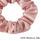 100% Mulberry Silk Hair Scrunchie, Red - 1 Count, No Frizz Damage for Sleep and Women