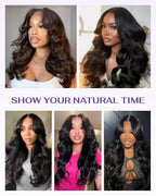 13x6 SKINLIKE Real HD Lace Frontal Wig, 180% Density Ultra-fitted 0.10mm Thin Invisible HD Lace Wig Pre-plucked Hairline Bleached Knots Virgin Human Hair Wigs Body Wave 30 Inch