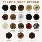 Messy Bun Hair Piece Wavy Curly Scrunchies Fluffy Donut Thick Updo Elegant Chignon Hairpieces for Women Girls, Ash Blonde Mix Bleach Blonde 1.4oz