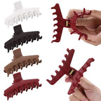 4Pcs Cloud Claw Clips for Women, 4.3 Inch Non-Slip Strong Hold Hair Claws, Unbreakable & Durable TPEE-Silicone Blend, Large Bendable Cozy Hair Clip for Thin/Thick/Curly Hair, All-Day Comfort