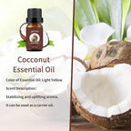 yethious Vanilla Coconut Essential Oil Set Coconut Oil Organic Vanilla Essential Oils for Soap Making, Diffuser, Skin Hair Care - 2 x 10ML
