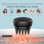 EKZ Sonic Vibrating Scalp Massager Shampoo Brush: Electric Silicone Hair Scrubber for Deep Scalp Clean, Dandruff Removal, Exfoliation, Stress Relief & Hair Growth –Suitable for Women, Men, Kids & Pets