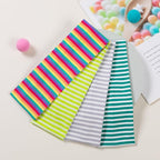 4pcs Striped Headbands for Women Wide Head Bands for Women's Hair Non Slip Wraps Elastic Stretchy Fashion Bandanas Workout Yoga Cute Hair Bands for Women's Hair Accessories
