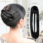 RC ROCHE 6 Pcs Flat Claw Hair Clips for Women Lay Down Barrettes No Crease Side Slide Thick Long Hair Duckbill French Against Head Jaw Claw Styling Clamp, Medium Black
