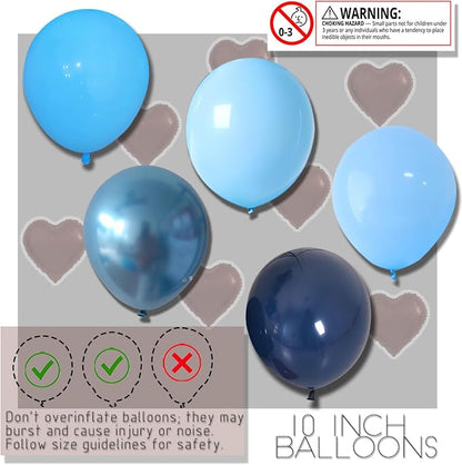 Balloon Sticks with Base for Floor&Table, Metallic Pearl Baby Blue Balloon - Image 3