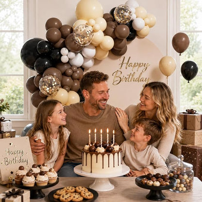 131pcs Black and Brown Balloon Arch Kit - Image 5