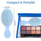 8 Pcs Blue Mini Hair Brush Bulk for Bridesmaid Proposal Gifts, Mini Wet Brush Bulk for Wet & Dry Hair Stocking Stuffers for Women, Travel Brushes Teen Stocking Stuffers for Bridal Party Gifts