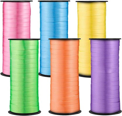 woric 6 Rolls Curling Ribbon 1800 Feet Colorful Balloon String Ribbons | Easy by woric