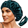 2Pcs Satin Bonnet Silky Bonnets Hair Bonnet For Sleeping Double Layer Curly Hair Sleep Cap Womens Silk Night Hats