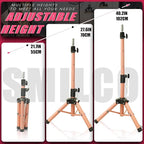 Smilco Mannequin Head Stand,Adjustable Wig Stand Tripod,Heavy Duty Wig Head Stand for Cosmetology Hairdressing Training