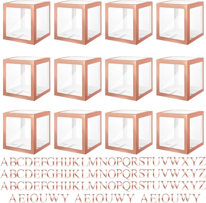 Thyle 12 Pcs Transparent Balloon Boxes Clear Balloon Boxes by Thyle