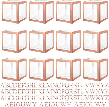 Thyle 12 Pcs Transparent Balloon Boxes Clear Balloon Boxes by Thyle
