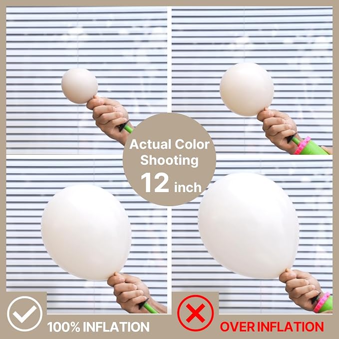 PartyWoo White Balloons 100pcs Sand White Beige Cream Ivory Boho Neutral | - Image 5