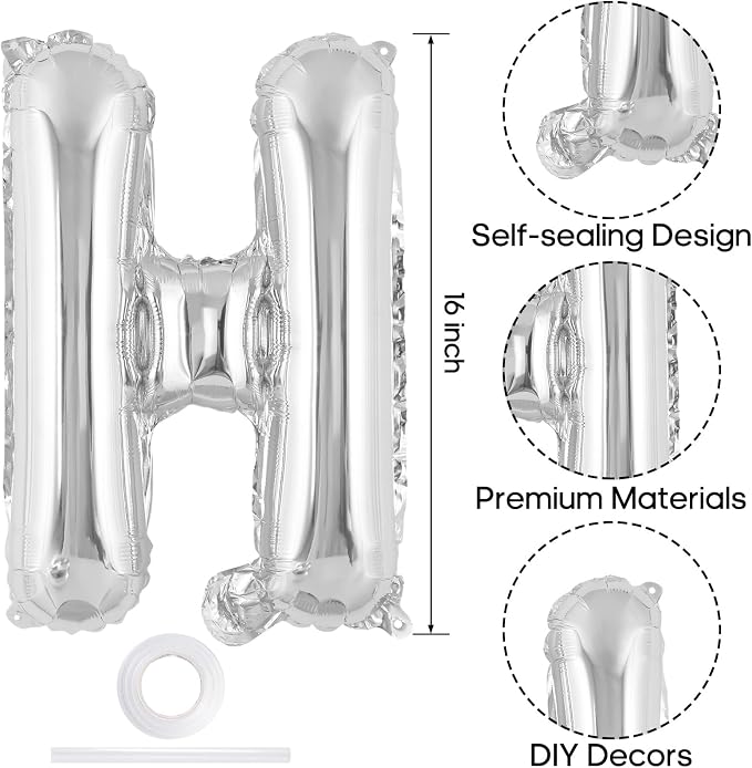 Happy Birthday Balloons Banner, Foil Balloon Personalized Name Letters Balloons - Image 6