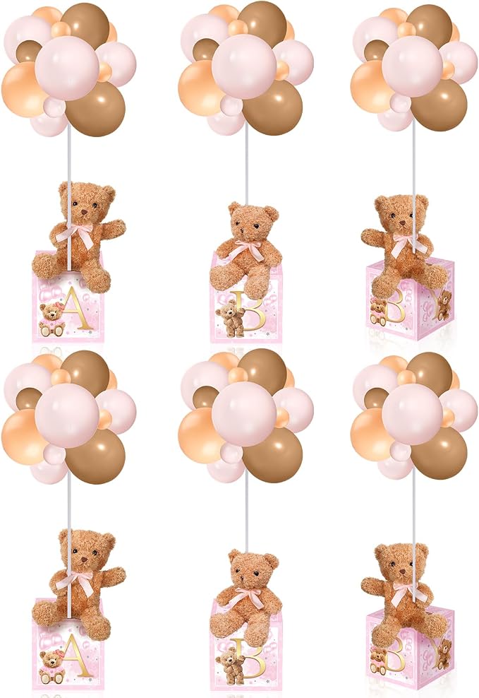 Lenwen 6 Sets Baby Letter Boxes Decorations Table Centerpieces by Lenwen