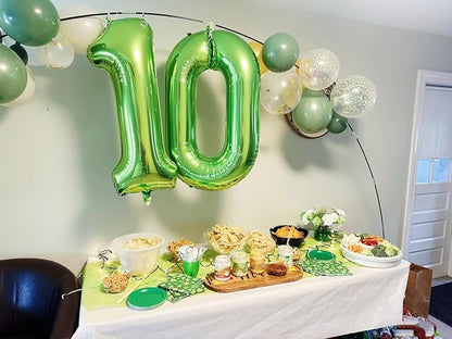 1 Balloon Number 40 Inch Light Green Balloons - Image 3