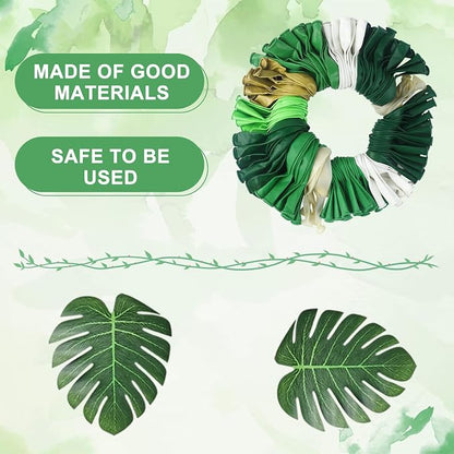 Amandir 163Pcs Jungle Party Balloons Garland Arch Kit | Gold Green Balloons - Image 4