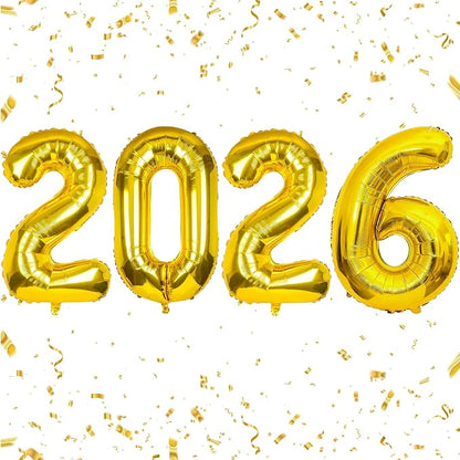 40 Inch Gold Foil Number Balloons by Yixiang