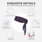 Boys Girls Sports Sweatbands, Multipurpose Long Head Band for Yoga Fitness Shower, Fashion Gothic Magic Witch Witchy Headwear Head Decor