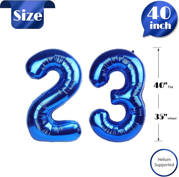 Navy Blue 23 Balloon - Image 5