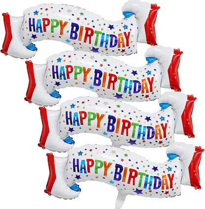 Happy Birthday Balloons Colorful Birthday Balloon Banner by OSAMUHA