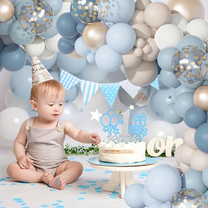 Ouddy Party Dusty Blue Balloons Arch Garland Kit 18 12 10 5 Inch | Different - Image 5