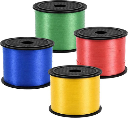 TONIFUL Red Green Yellow Blue Curling Ribbon Balloon String Gift Wrapping | 400 by TONIFUL
