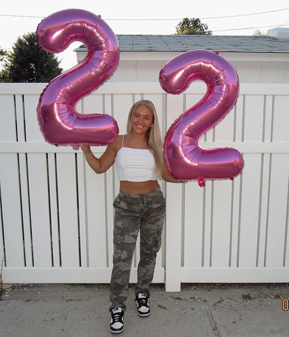 40 Inch Pink Number 6 Balloon Birthday Party Decorations - Image 7
