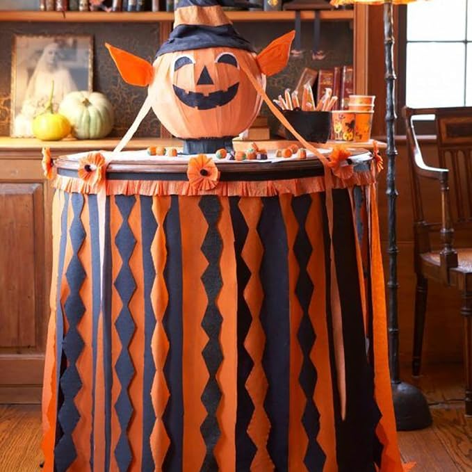 PartyWoo Orange Crepe Paper Streamers 6pcs 492 FT Orange Streamers | - Image 4