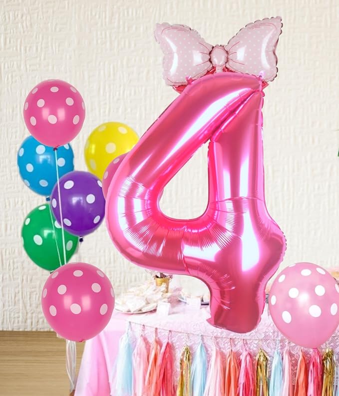40 inch Pink Number 4 Balloon - Image 2