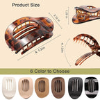 Flat Hair Clips for Women 6Pcs Strong Hold French Claw Clips for Thick or Thin Hair No Slip Grip Hair Claw Clips Hair Accessories for Styling Sectioning & Daily Wear