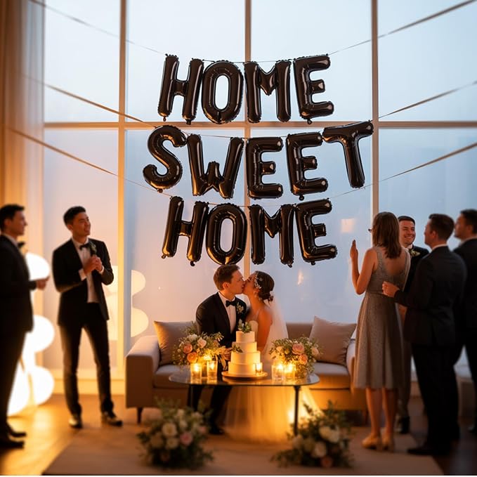 Black HOME SWEET HOME Letter Balloon - Image 7