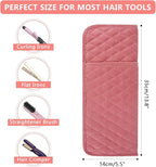 Heat Resistant Hair Tools Organizer Bag Portable Travel Storage Cover Pouch for Hair Straighteners, Curling Irons, Flat Irons and Hot Styling Tools(13.8" x 5.5")