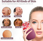 XHJRI Ice Face Roller Massager,Ice Cube Roller for Face, Eyes and Neck Naturally Conditioning and Skin Care,De-Puff Eye Bags,Reduce Migraine Pain,Reusable Massage Silicone Ice Mold (Rose)
