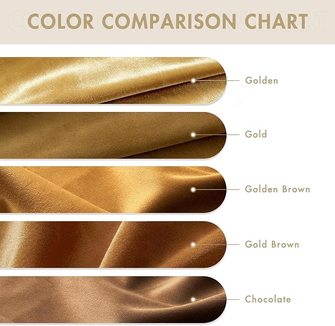MIULEE Velvet Curtains Golden 52 x 84 Inch Length Set of 2 | Grommet Drapes - Image 7
