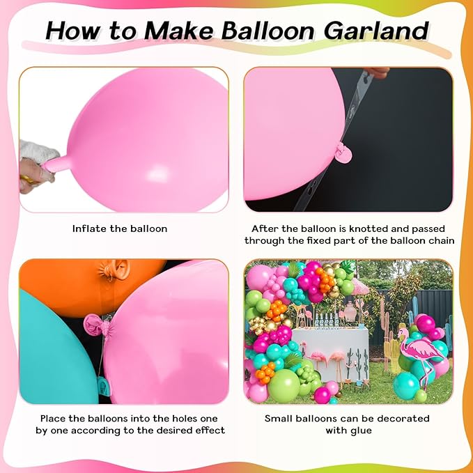 138pcs Flamingo Tropical Luau Balloons Arch Garland Kit, Olive Green and Hot - Image 3