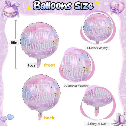 18 Inch Happy Birthday Foil Balloons - Image 2