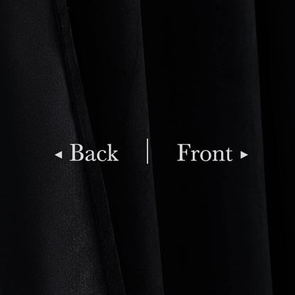 Black Doorway Curtain Soft Velvet Blackout Thermal Insulated Privacy Room - Image 3