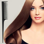 Leinuosen 3 Pcs Triple Teasing Comb Rat Tail Tool Tease Layers Pintail Comb for Women Back Root Teaser Adding Volume Structure Styling(Black)