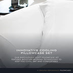 SHEEX Original Performance Cooling Pillowcases, Ultra-Soft Pillowcase Set, 2 Cooling Pillow Covers, Standard, Ecru